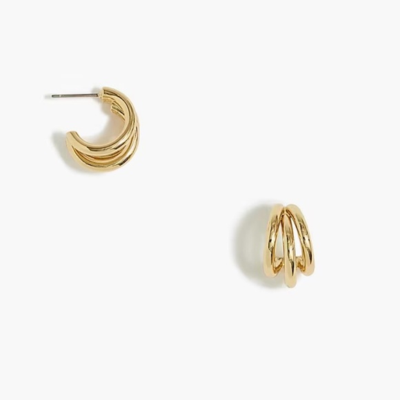 🆕J. Crew Triple Hoop  Earrings - Picture 2 of 11